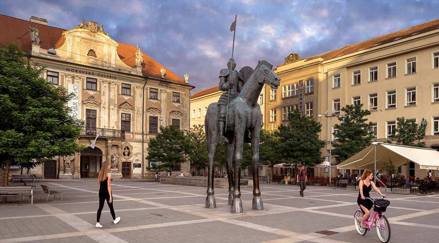 Bátorság szobra Brnóban
